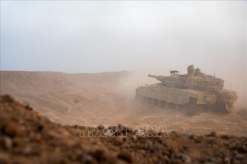 Binh sĩ Israel được triển khai tại Dải Gaza. THX/TTXVN