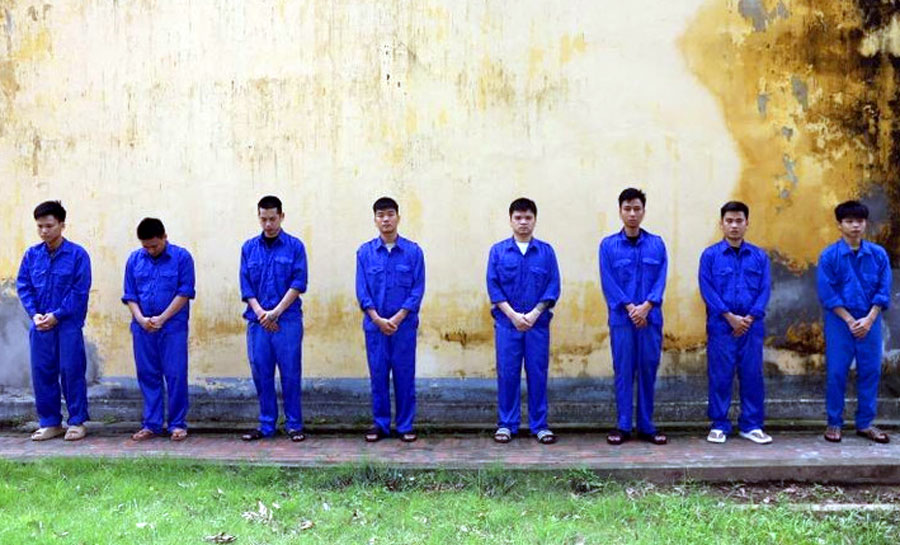 Các đối tượng bị bắt trong vụ án lừa đảo chiếm đoạt tài sản dưới hình thức đầu tư tiền ảo.