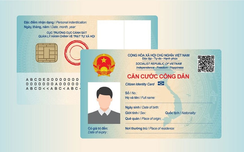 Mẫu căn cước công dân. (Ảnh minh họa nhandan.vn)