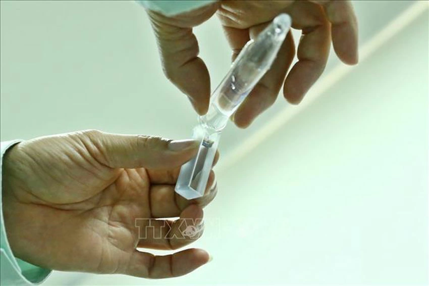 Nghiên cứu định lượng protein trong vaccine tại phòng thí nghiệm của Công ty TNHH MTV Vaccine và Sinh phẩm số 1 (Vabiotech). Ảnh minh họa: Minh Quyết/TTXVN