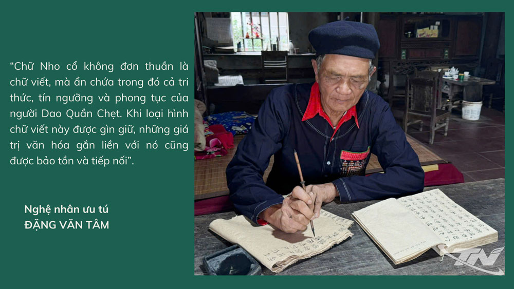 Chữ Nho cổ được coi là linh hồn, văn hóa của dân tộc Dao Quần Chẹt ở Phúc Thuận, Thái Nguyên.