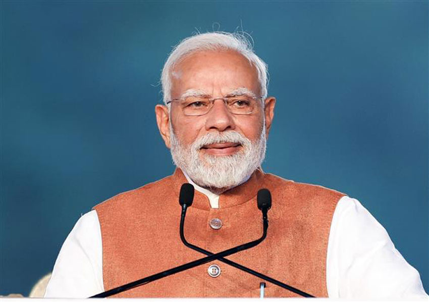 Thủ tướng Ấn Độ Narendra Modi phát biểu tại một sự kiện ở New Delhi ngày 6/8/2025. Ảnh: ANI/TTXVN