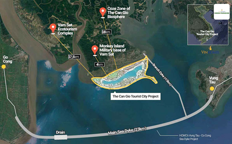 Vị trí độc tôn khó có thể sao chép của Vinhome Cần Giờ.