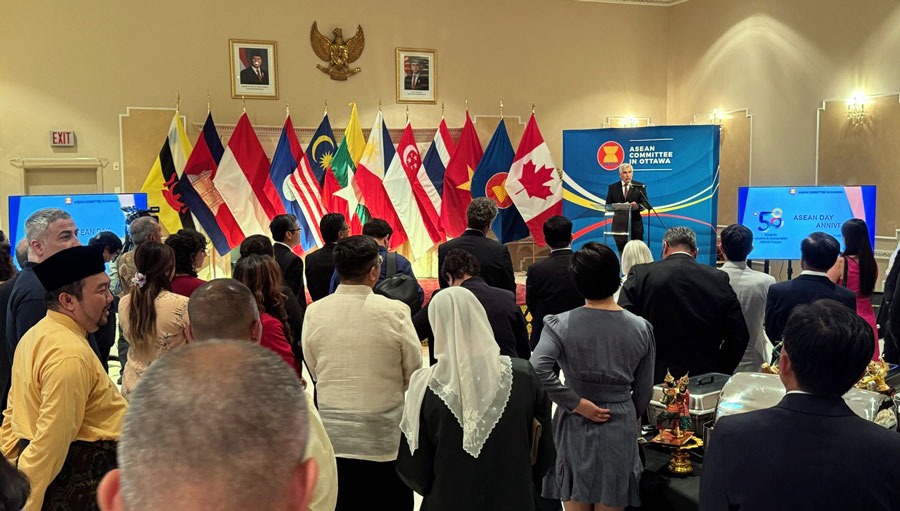 Quang cảnh chung tai buổi lễ kỷ niệm Ngày ASEAN tại Canada.