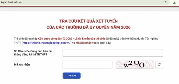 Trang tra cứu kết quả xét tuyển nhóm trường miền Bắc đã mở