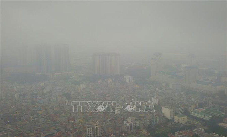 Sáng 12/9, theo ứng dụng PAM Air, chất lượng không khí nhiều điểm tại Hà Nội ở mức có hại và rất có hại cho sức khỏe. Ảnh minh họa: Thành Đạt/TTXVN