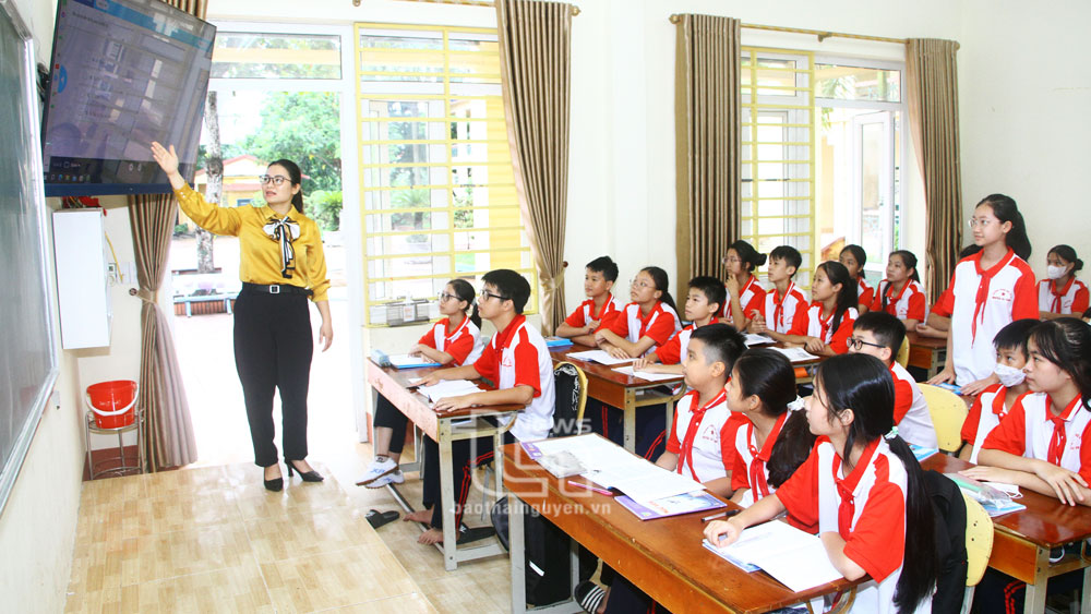 Sáng kiến của cô giáo Trần Thị Oanh được áp dụng rộng rãi trong các tiết học, các môn học khác nhau tại Trường THCS Nguyễn Tất Thành.