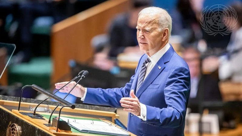 Tổng thống Hoa Kỳ Joe Biden đề cao quan hệ Việt Nam - Hoa Kỳ tại Phiên thảo luận cấp cao Đại hội đồng LHQ - Ảnh: UN