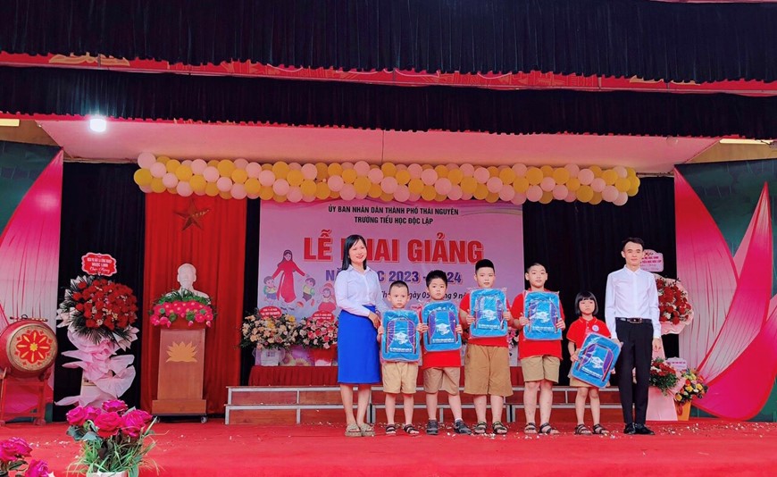 Ocean Edu đồng hành cùng học sinh Trường Tiểu học Độc Lập, T.P Thái Nguyên trong lễ khai giảng năm học 2023-2024
