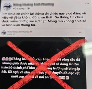 Cần cảnh giác với những chiêu trò lừa đảo, nhận diện và không đăng tải, chia sẻ thông tin sai sự thật về mưa lũ