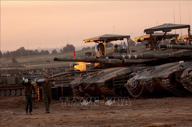 Binh sĩ Israel được triển khai tại khu vực biên giới với Dải Gaza, ngày 21/1/2024. Ảnh minh họa: THX/TTXVN