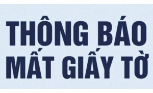 Công ty TNHH Hoàng Thanh thông báo tìm giấy tờ xe ô tô