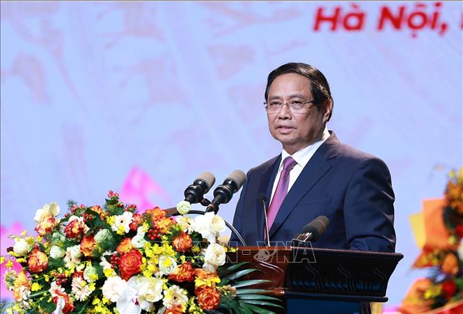 Thủ tướng Phạm Minh Chính phát biểu tại Lễ kỷ niệm 80 năm Ngày thành lập Đài Tiếng nói Việt Nam.