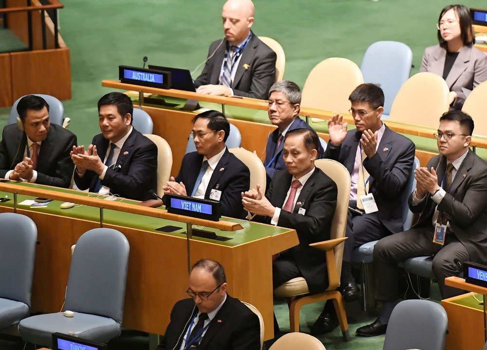 Đoàn đại biểu Việt Nam. (Ảnh: TTXVN)