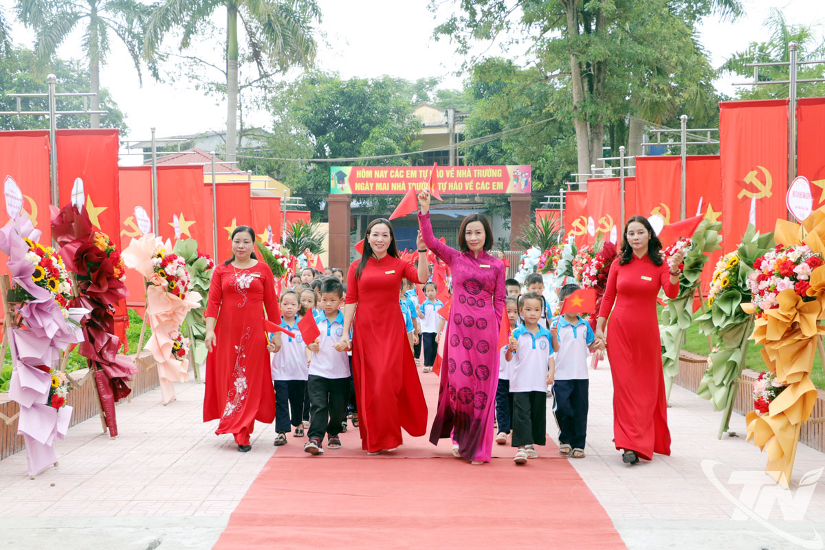 Năm học mới này Trường Tiểu học Đồng Doãn Khuê đón 130 học sinh vào lớp 1.