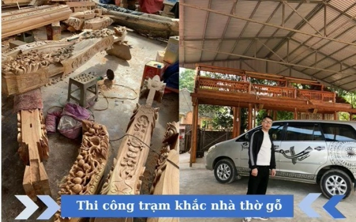 Xây dựng Thành Hưng xây mới, sửa chữa nhà thờ gỗ gia truyền