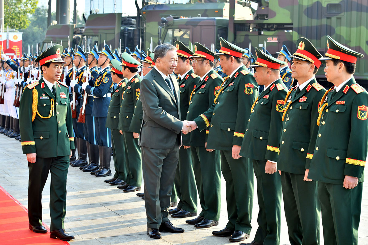 Tổng Bí thư Tô Lâm dự Lễ kỷ niệm 80 năm Ngày thành lập Quân đội nhân dân Việt Nam. Ảnh: nhandan.vn