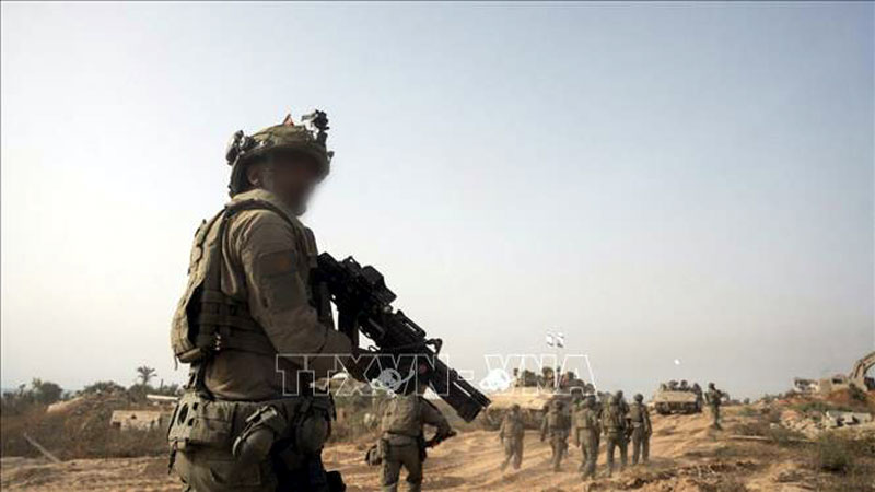 Binh sĩ Israel tham gia chiến dịch quân sự tại Dải Gaza ngày 19/5/2025. Ảnh: THX/TTXVN