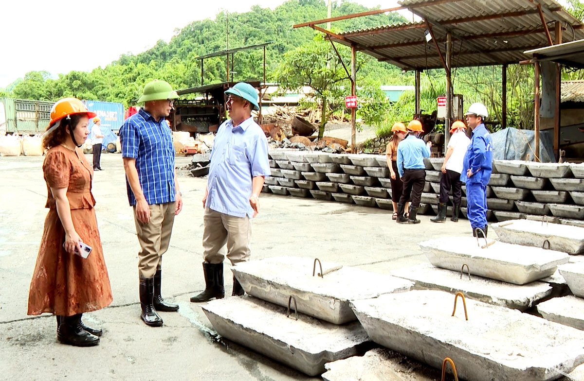 Đại diện lãnh đạo Sở Công Thương thăm nắm tình hình sản xuất tại Công ty CP Khoáng sản Bắc Kạn.
