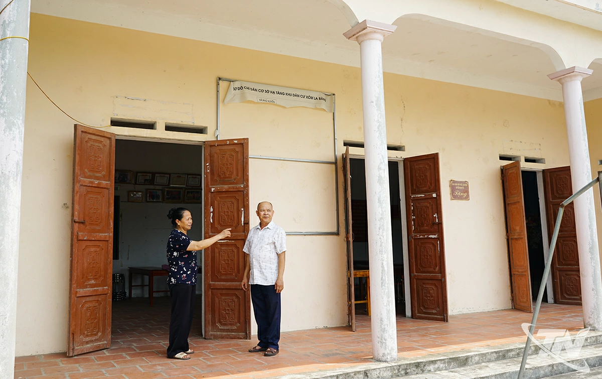 Nhà văn hóa xóm La Bằng do bà Năm khởi xướng xây dựng là một trong những công trình nông thôn mới tiêu biểu của địa phương.