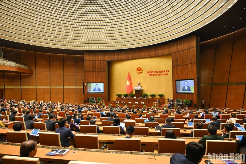 Quang cảnh phiên bế mạc Kỳ họp thứ 5, Quốc hội khóa XV, ngày 24/6/2023.