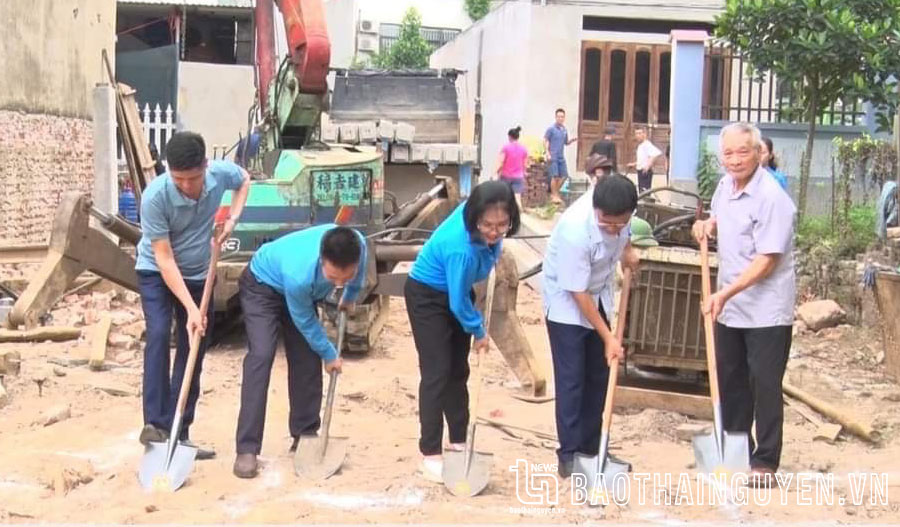 LĐLĐ TP. Phổ Yên khởi công xây dựng Nhà mái ấm công đoàn tặng đoàn viên có hoàn cảnh đặc biệt khó khăn.