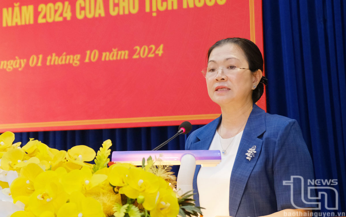 Vice President Truong Thi Ngoc Anh spoke at the ceremony.