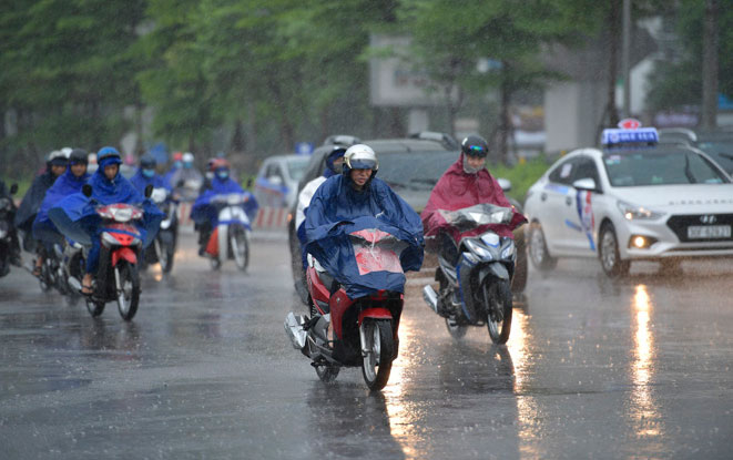 Bắc Bộ nhiều nơi có mưa to đển rất to.