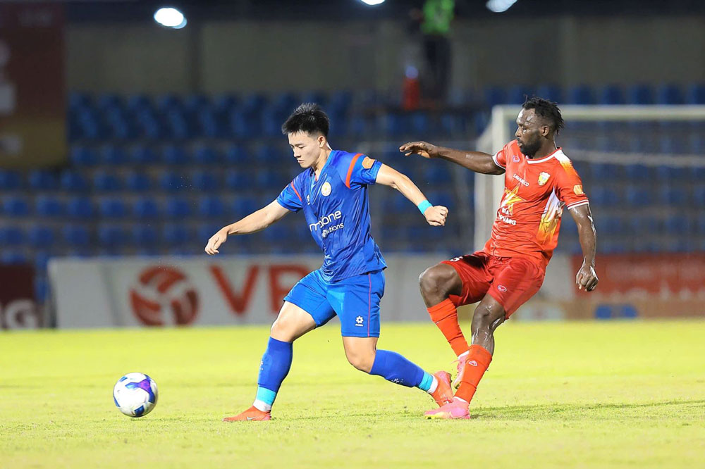 Thanh Nhàn đang là tiền đạo U22 Việt Nam ghi bàn tốt nhất ở V-League. Ảnh: VPF