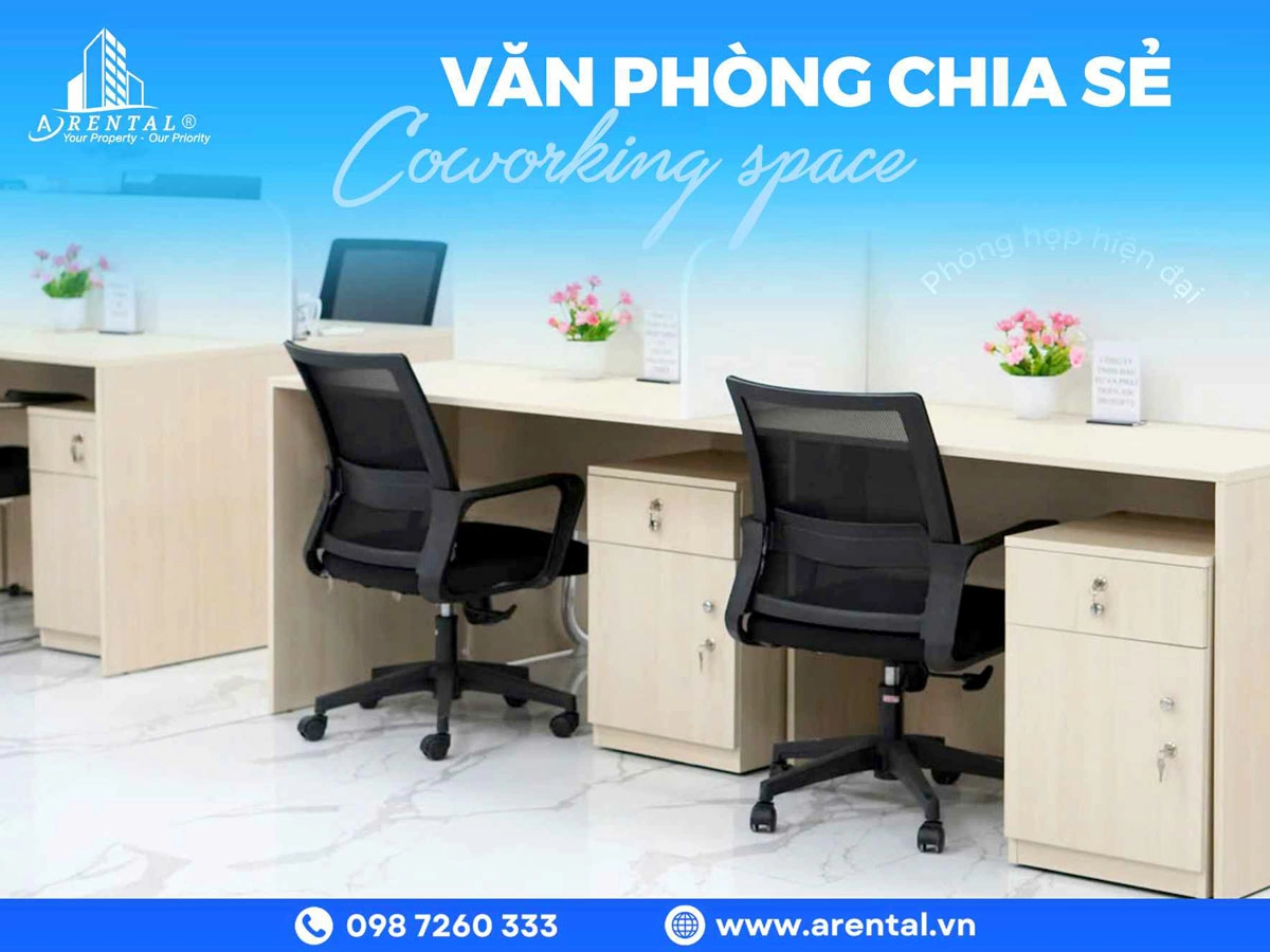 Không gian văn phòng chia sẻ hiện đại.