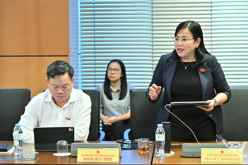 Đại biểu Nguyễn Thanh Hải (Đoàn ĐBQH tỉnh Thái Nguyên) tham gia phát biểu về dự thảo Luật Báo chí (sửa đổi).