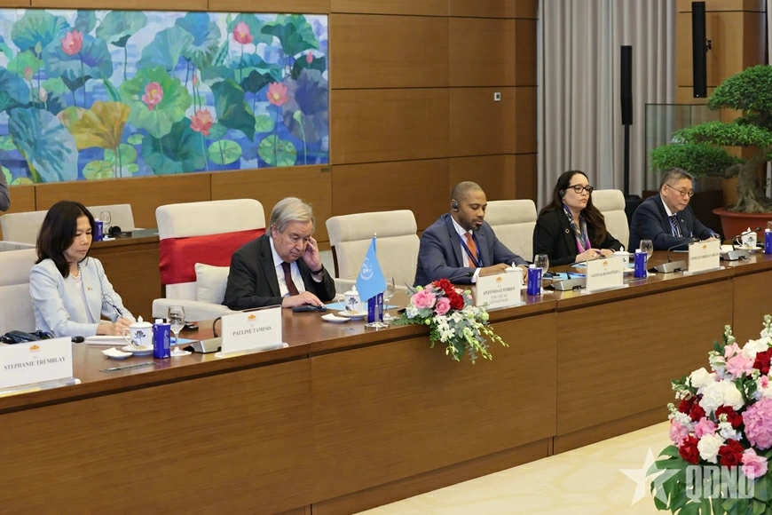 Tổng Thư ký Liên hợp quốc António Guterres và các đại biểu phía Liên hợp quốc.