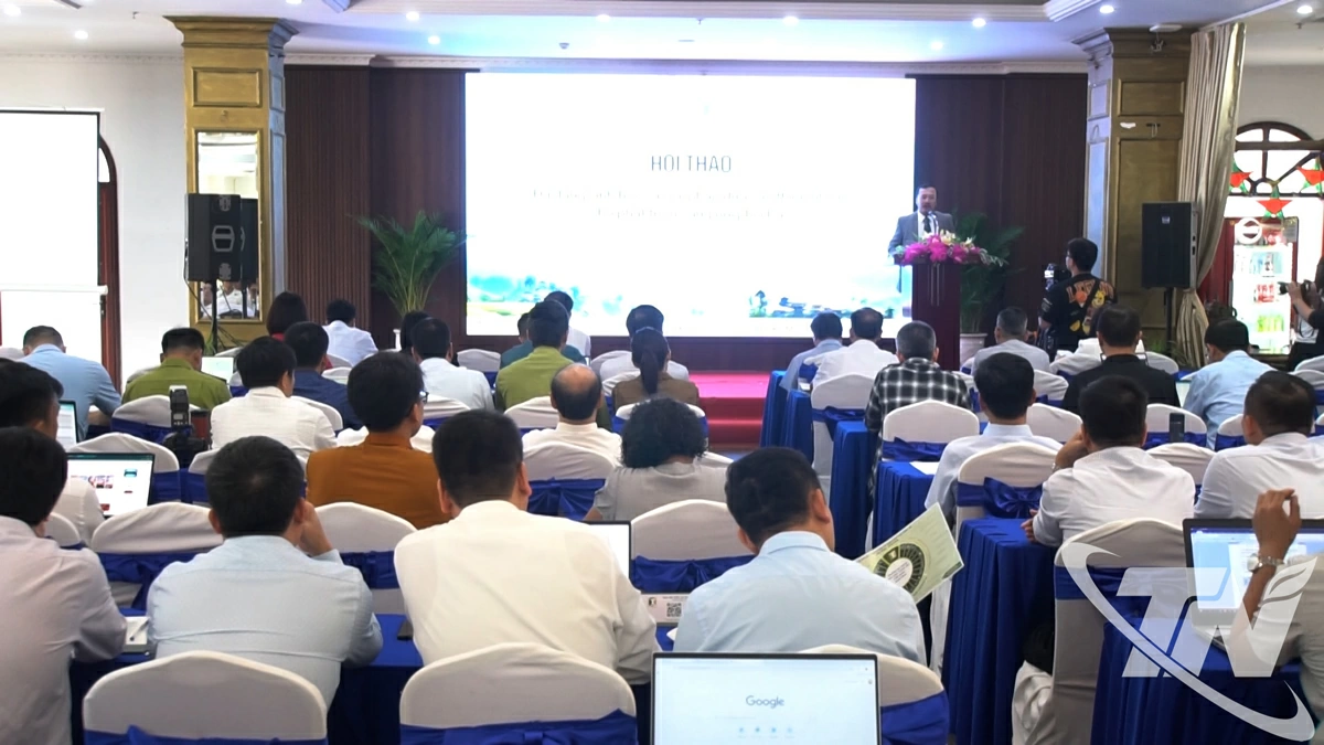 Quang cảnh Hội thảo Đa dạng sinh học và giải pháp dựa vào thiên nhiên cho phát triển vùng núi phía Bắc.