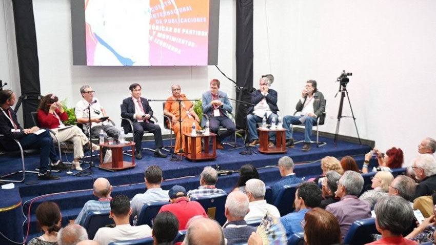 Ông Phan Xuân Thủy, Phó Trưởng Ban Tuyên giáo và Dân vận Trung ương dự Hội thảo chuyên đề “Lý luận cách mạng đối mặt với các thách thức và chủ nghĩa phátxít mới”. (Ảnh: TTXVN)