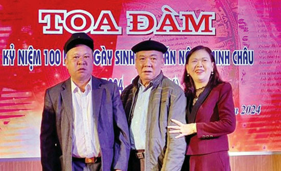 Ba người con của nhà văn Nông Minh Châu tại Tọa đàm kỷ niệm 100 năm ngày sinh nhà văn Nông Minh Châu (9/1/1924-9/1/2024)