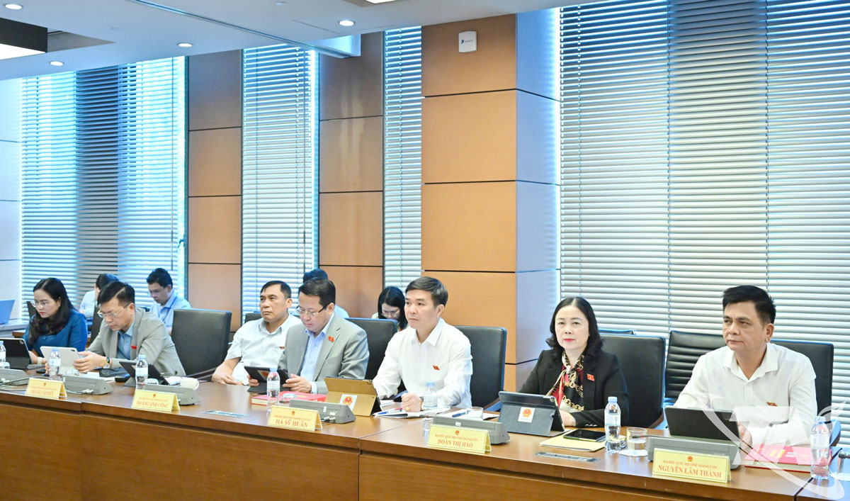 Đoàn ĐBQH tỉnh Thái Nguyên tham gia thảo luận.