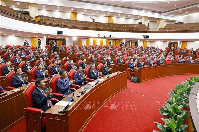 Các đại biểu tham dự phiên bế mạc Hội nghị lần thứ 13 Ban Chấp hành Trung ương Đảng khóa XIII. Ảnh: Doãn Tấn/ TTXVN