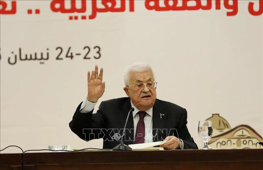 Tổng thống Palestine Mahmoud Abbas phát biểu tại Ramallah, Bờ Tây. Ảnh tư liệu: THX/TTXVN