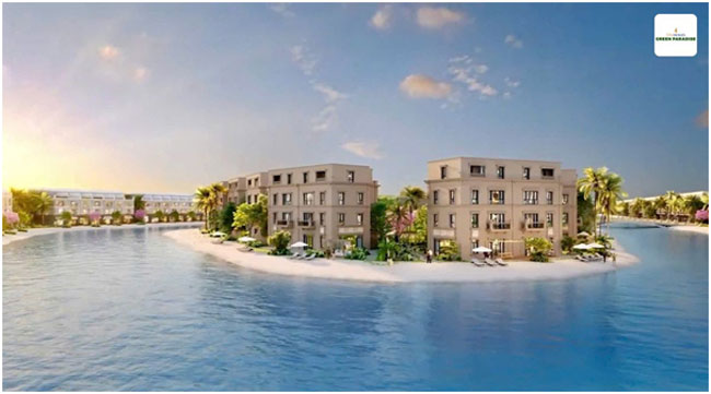 Phối cảnh biệt thự ven Lagoon 443ha tại phân khu B Vin Cần Giờ.