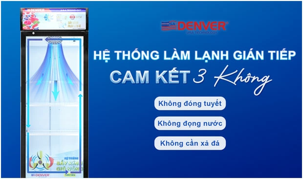 Ưu tiên chọn tủ có hệ thống làm lạnh gián tiếp, tối ưu khả năng bảo quản.