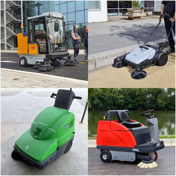 Một số dòng xe quét rác được các đơn vị cho thuê hiện nay.