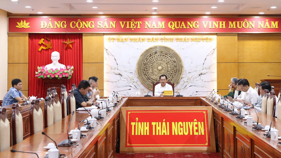 Đồng chí Trịnh Việt Hùng, Ủy viên dự khuyết Trung ương Đảng, Phó Bí thư Tỉnh ủy, Chủ tịch UBND tỉnh, chủ trì tại điểm cầu Thái Nguyên.