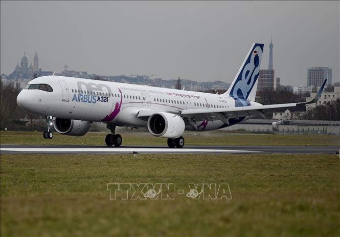 Máy bay A321neo của Airbus tại sân bay Le Bourget, gần thủ đô Paris, Pháp. Ảnh minh họa: AFP/TTXVN