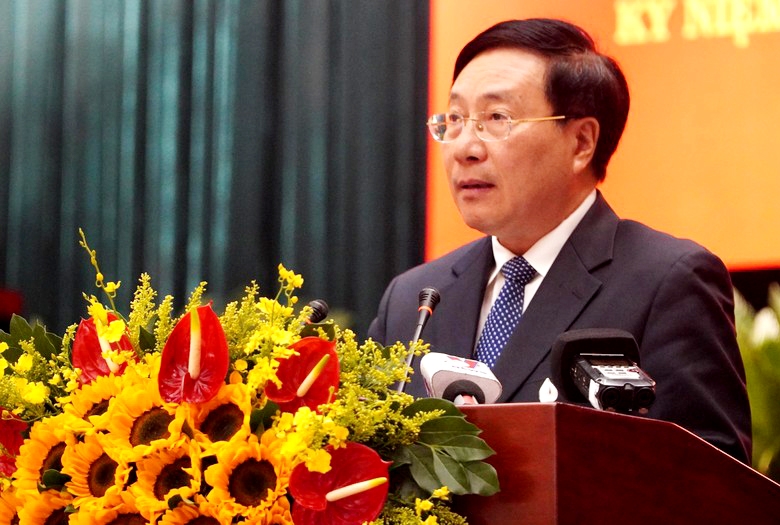 Đồng chí Phạm Bình Minh, Ủy viên Bộ Chính trị, Phó Thủ tướng Thường trực Chính phủ phát biểu khai mạc Hội thảo.