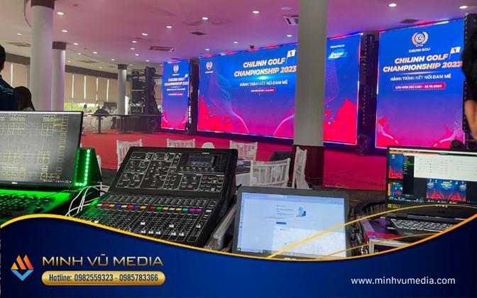 Công tác setup sự kiện tại Minh Vũ Media