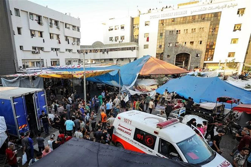 Bệnh viện Al-Shifa ở thành phố Gaza ngày 7/11/2023.
