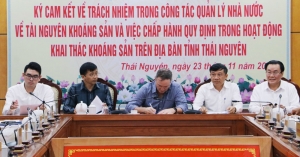 Ký cam kết trách nhiệm trong quản lý Nhà nước về tài nguyên khoáng sản