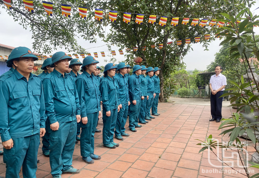 Phường Tiên Phong (TP. Phổ Yên) giới thiệu về Đền thờ Vua Lý Nam Đế cho lực lượng dân quân địa phương.