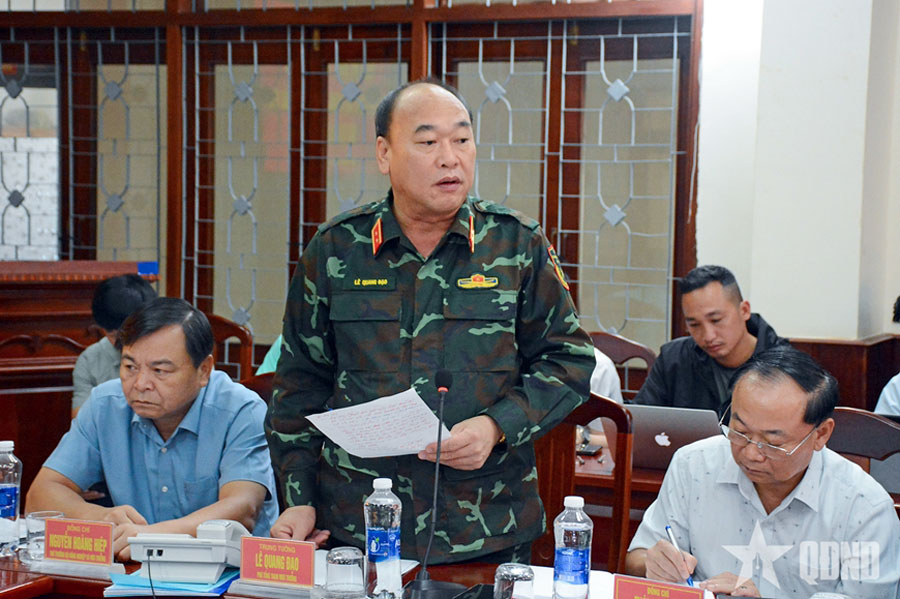 Trung tướng Lê Quang Đạo, Phó tổng Tham mưu trưởng Quân đội nhân dân Việt Nam phát biểu