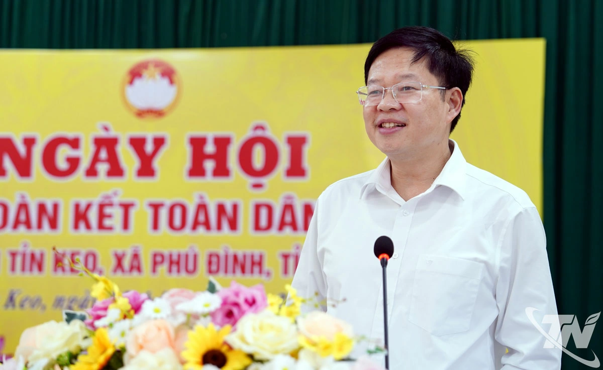 Đồng chí Đinh Quang Tuyên phát biểu tại Ngày hội.